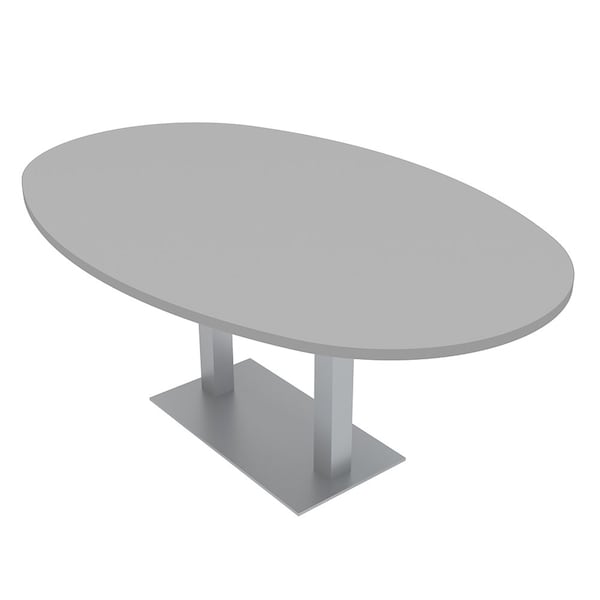 45.25 in W, 84 in L, 29 in H, Engineered Wood Top, Grey